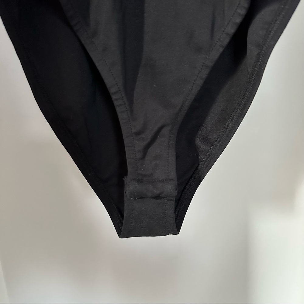 Topshop black & beige sleeveless bodysuit size 4 - Picture 4 of 4